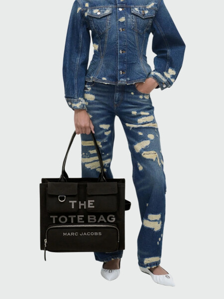 MARC JACOBS - THE CARGO CANVAS LARGE TOTE BAG Negro