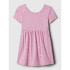 DIS SS PTF DRESS SUGAR PINK