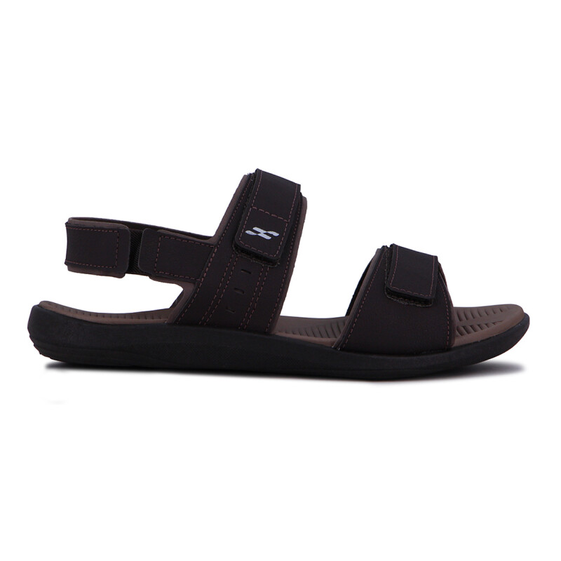 Sandalia Country Hombre Dos Tiras Con Velcro Cafe
