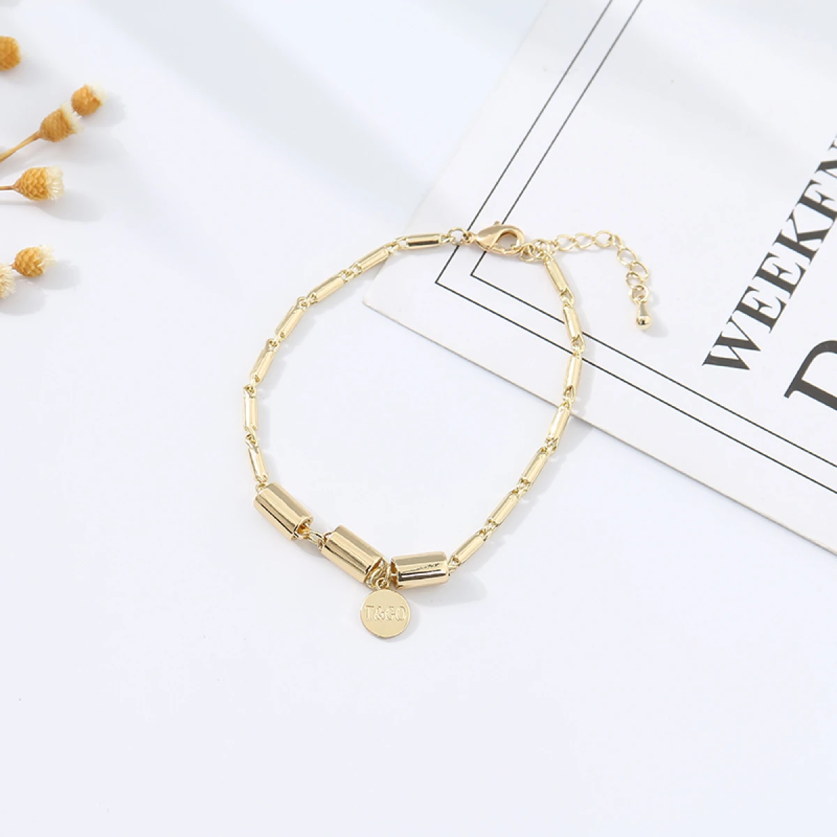 Pulsera Disco Redonda Letra 