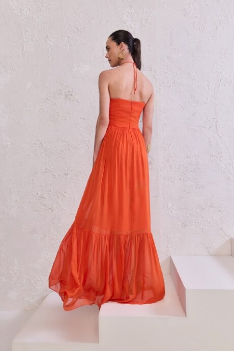 Vestido largo Luiza Naranja