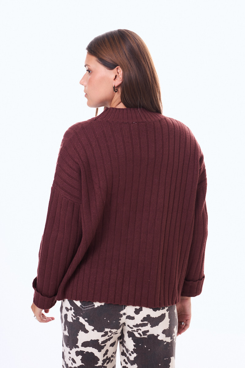 Buzo Tejido Araras Marrón