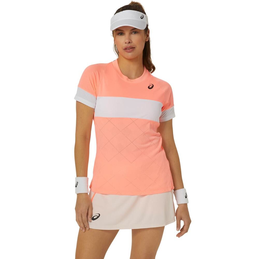 Women Game SS Top - Mujer Sun Coral
