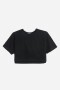 Remera oversized cropped NEGRO