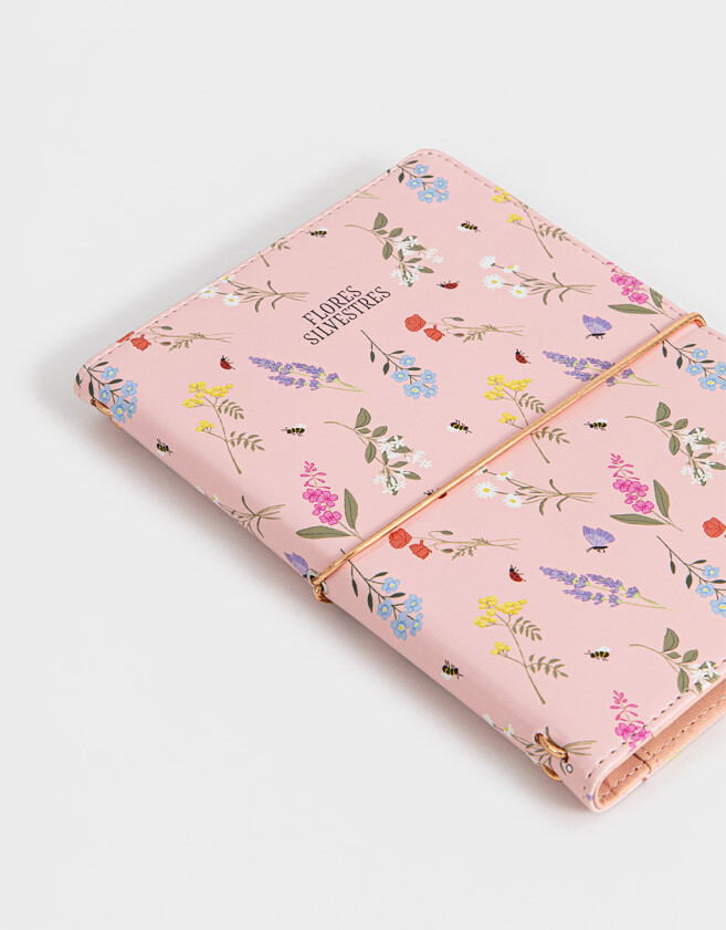Anotadores Cuadernos y Memos PU Set De Dos Cuadernos Con Cover De Pu Estampada - Rosa Claro