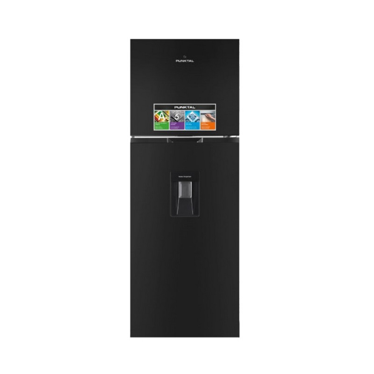 HELADERA PUNKTAL 245 Lts. CON FREEZER FRIO SECO. COLOR NEGRO 