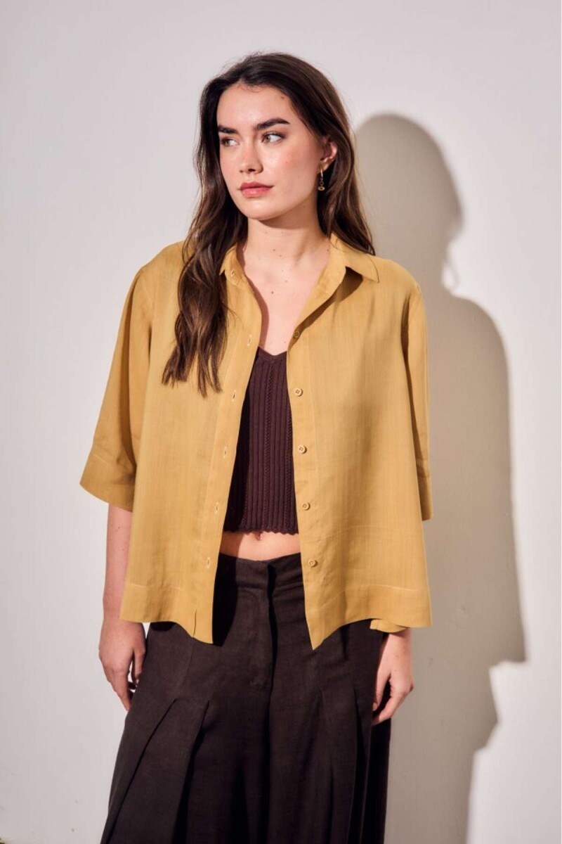 Camisa Lyocell - Mostaza 