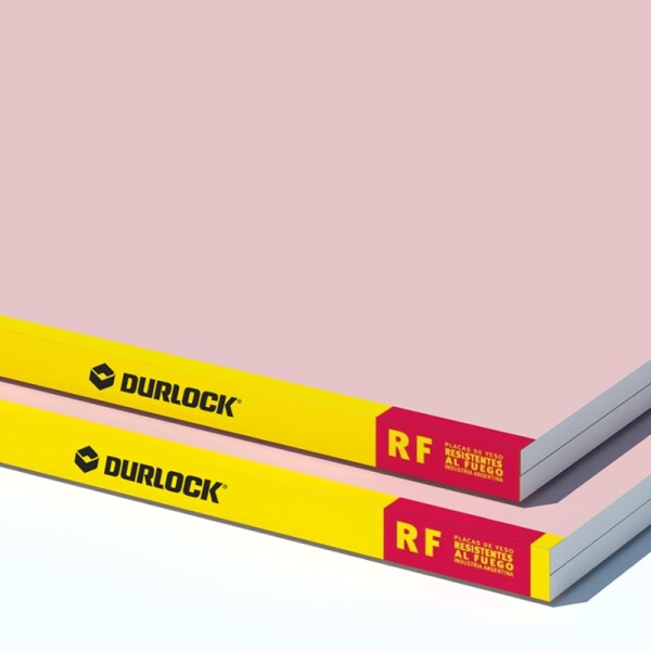 PLACA YESO DURLOCK ROJA RESISTENTE AL FUEGO 12.5MM Placa Yeso Durlock Roja Resistente Al Fuego 12.5mm