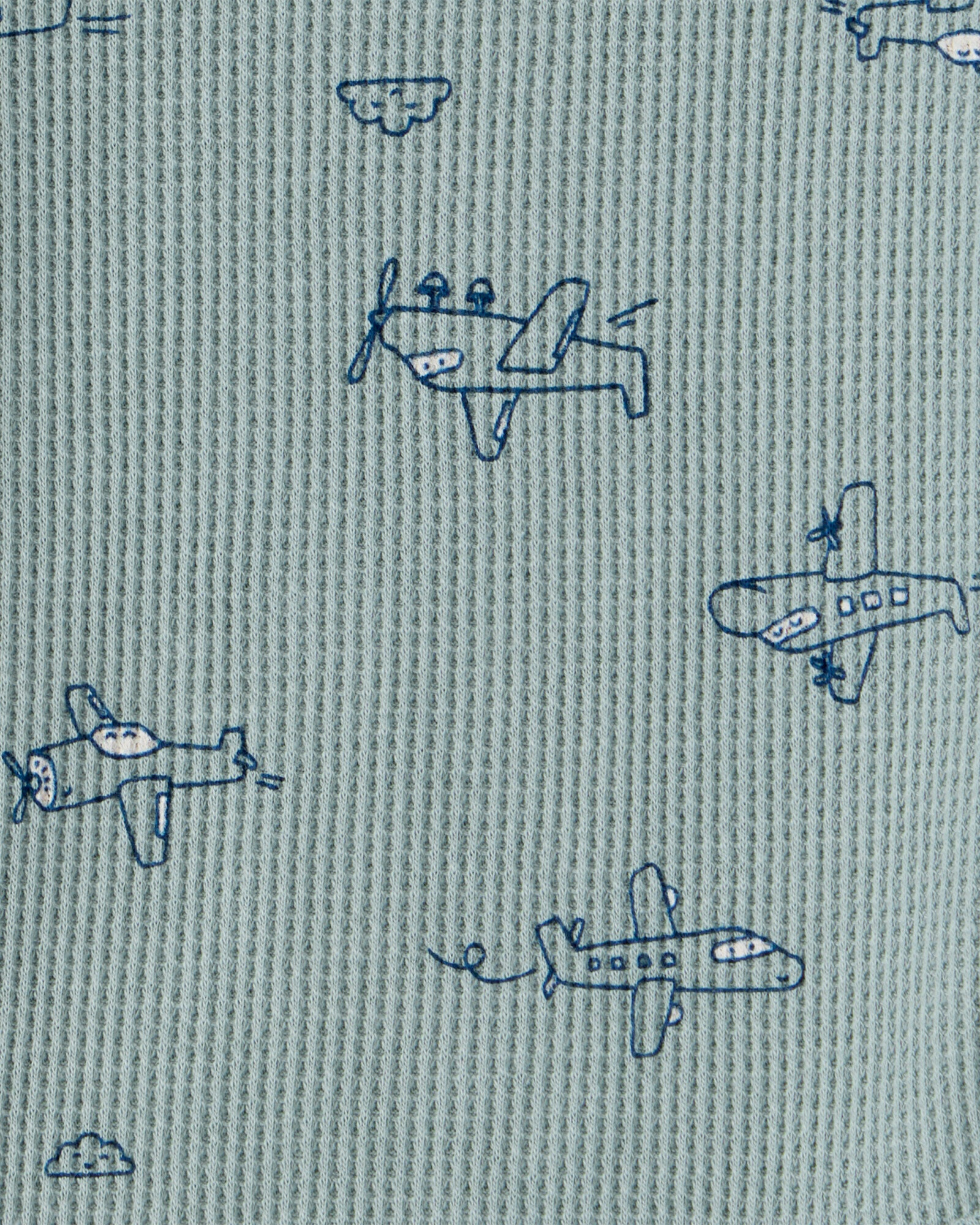 Set tres piezas de algodón, pantalón y dos bodies, diseño aviones Sin color