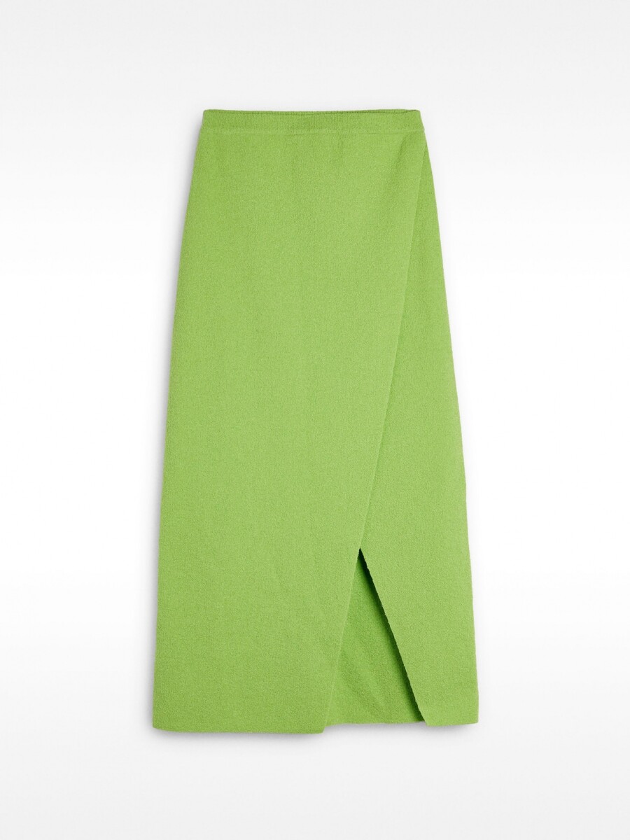 Falda Larga Con Cruzado verde