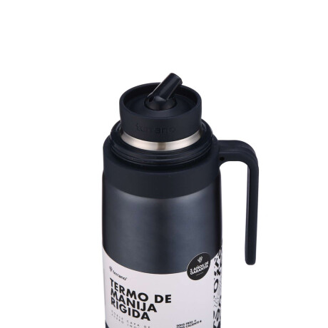 Termo 1Lt. Premium Manija Rigida Azul Metalizado