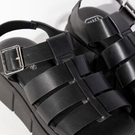 SANDALIA GROMMET Negro