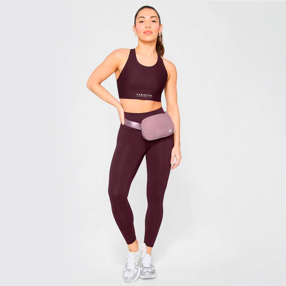 Top No-Bounce High Impact Sports Bra Mujer Oxblood/classic White