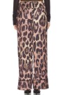 ALL OUT SATIN LEOPARD PANT Marron