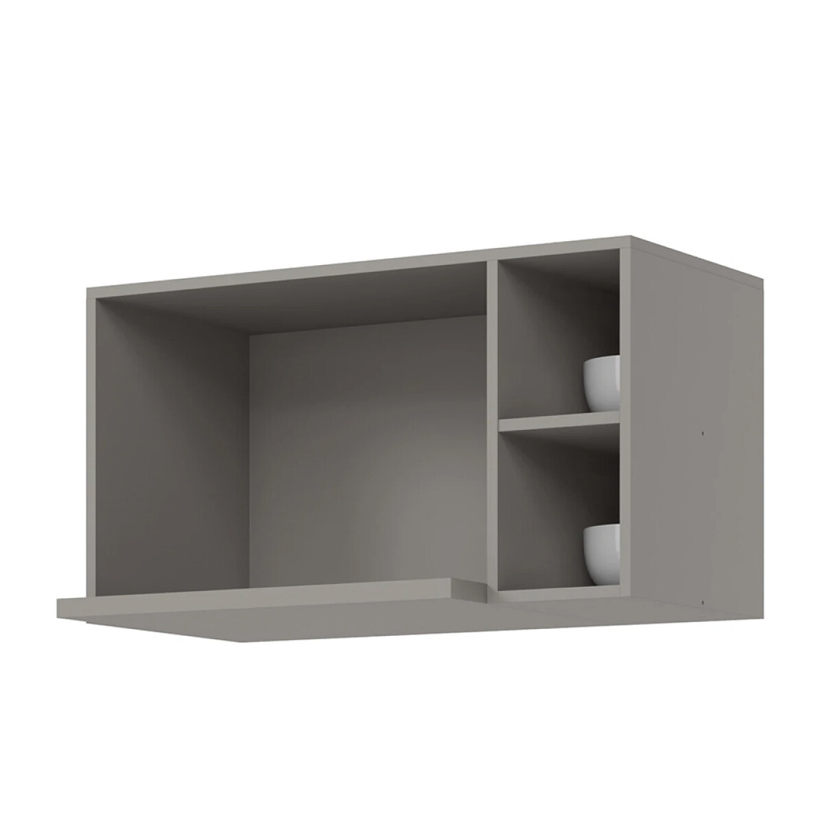 AÉREO ARMARIO PARA MICROONDAS CON NICHOS - LÍNEA AMERICANA. - GRIS 