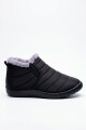 BOTA NYLON FORRADA EN PIEL CON ELASTICO 9522/20 Negro