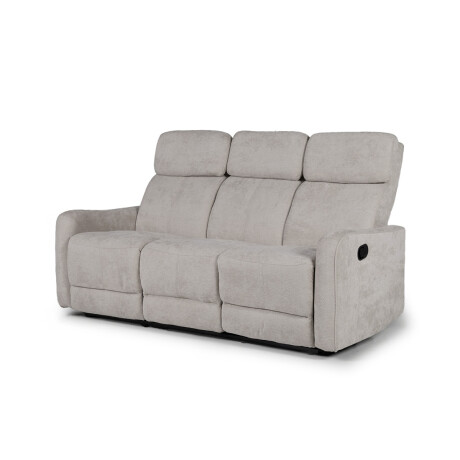 Sofá Pacific (Reclinable) - 3 cuerpos - Tela Microfibra XHR-15 (Greige)