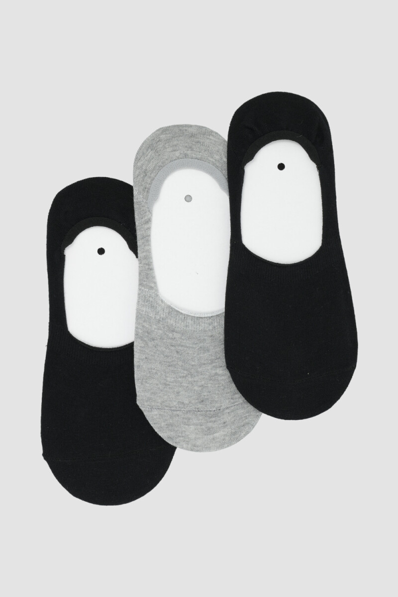 Pack de 3 medias invisibles lisas - Variante 40 
