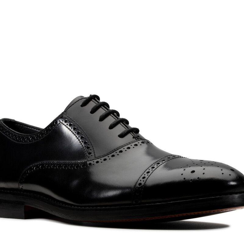 Zapato de Hombre Clarks Oliver Limit Black Leather Negro