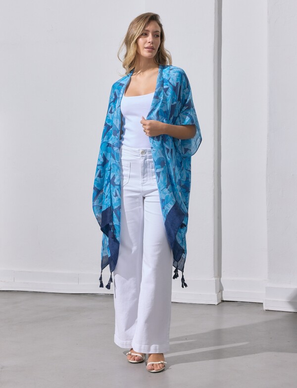Kimono Printed AZUL/MULTI