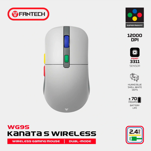 Mouse Gamer Fantech Kanata Wg9s Super Maxfit MOUSE FANTECH KANATA WG9S SUPER MAXFIT