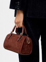 Bolso Bowling Efecto Piel S canela