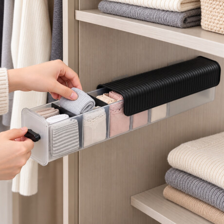 Organizador multiuso transparente con soporte adhesivo TRANSPARENTE