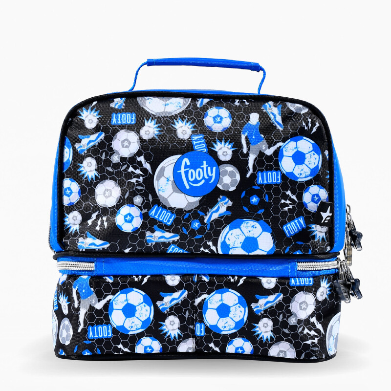 Lanchera Footy Lunchera Futbol Negro - Azul