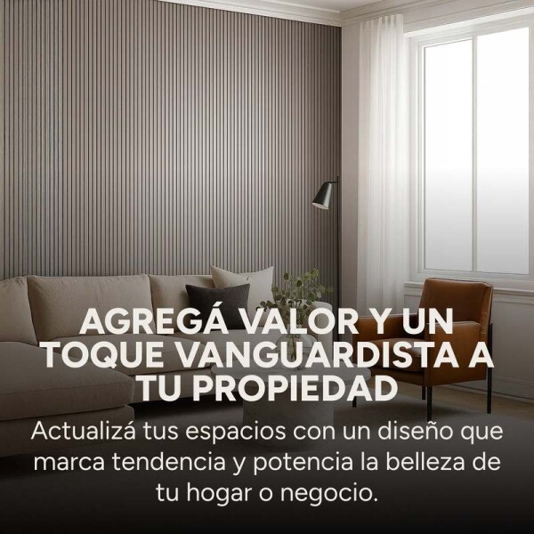 Pack x20 Wpc Simil Madera Wall Panel Lambrin 2.90x16.7 Color Gris Oscuro