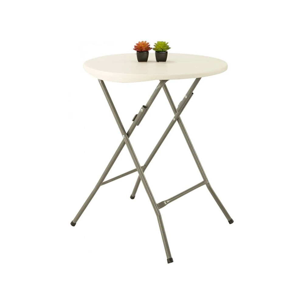 MESA PLEGABLE POLIETILENO-Y-METAL BLANCO HQY60
