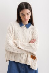 Sweater Oceano Crop Crudo