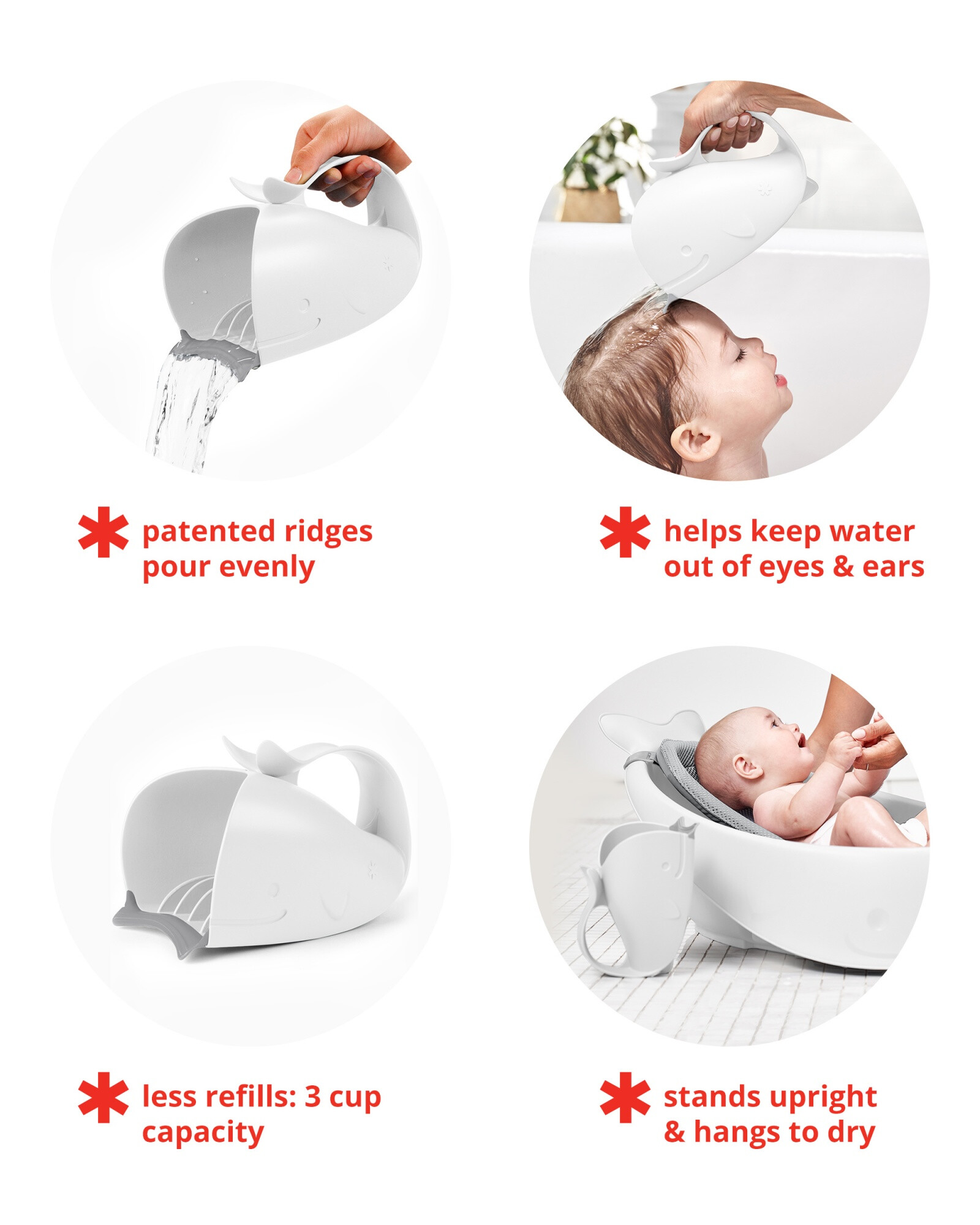 Jarra para enjuague de baño, blanca Jarra para enjuague de baño, blanca