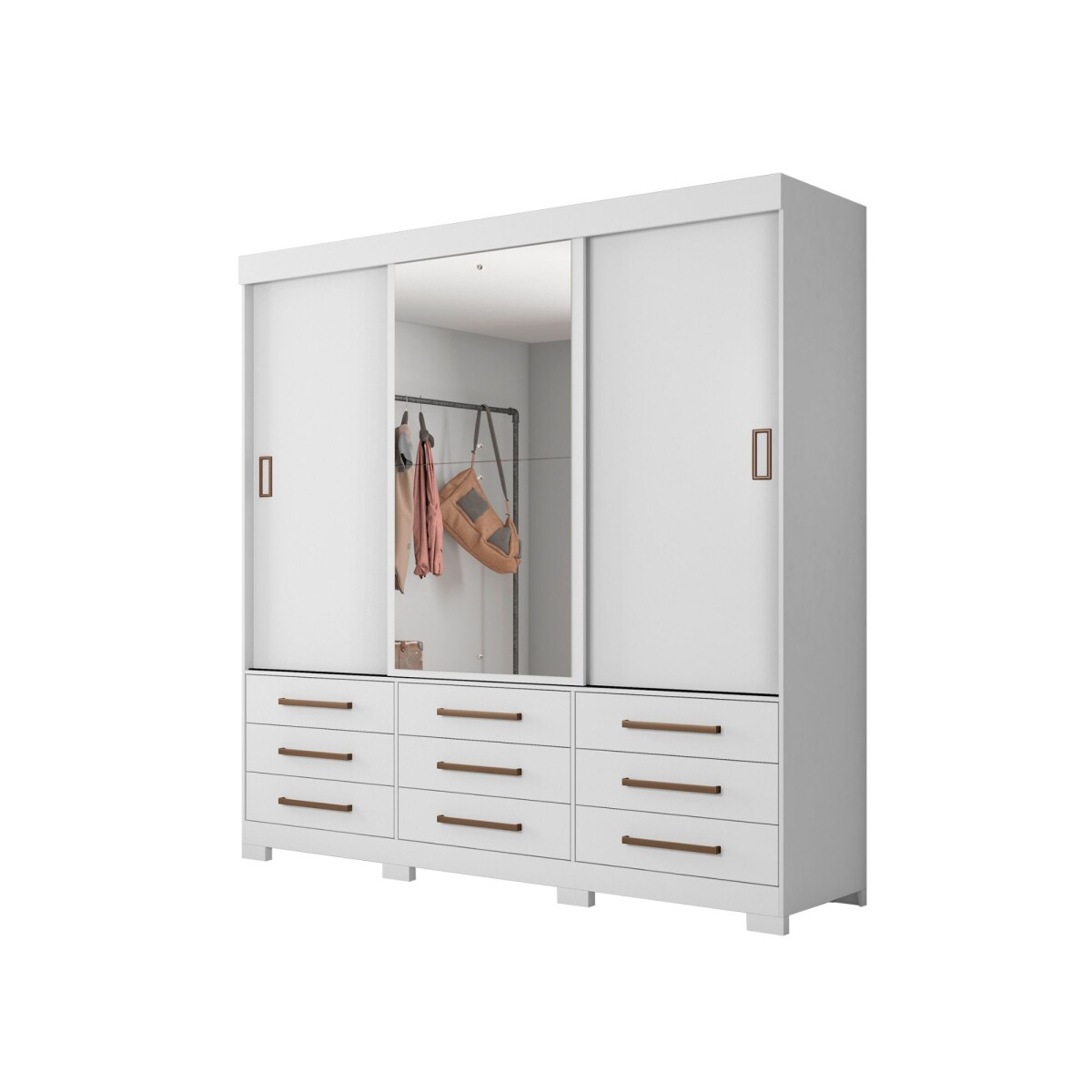 Ropero Abba 3 puertas Deslizante NT5030 Notavel Blanco 