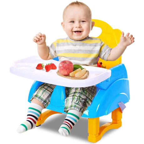 Silla De Bebe Para Comer Multiuso Portatil Azul