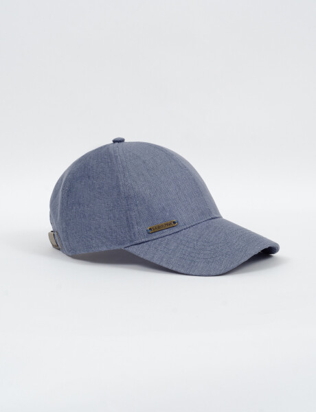 Gorra lino azul