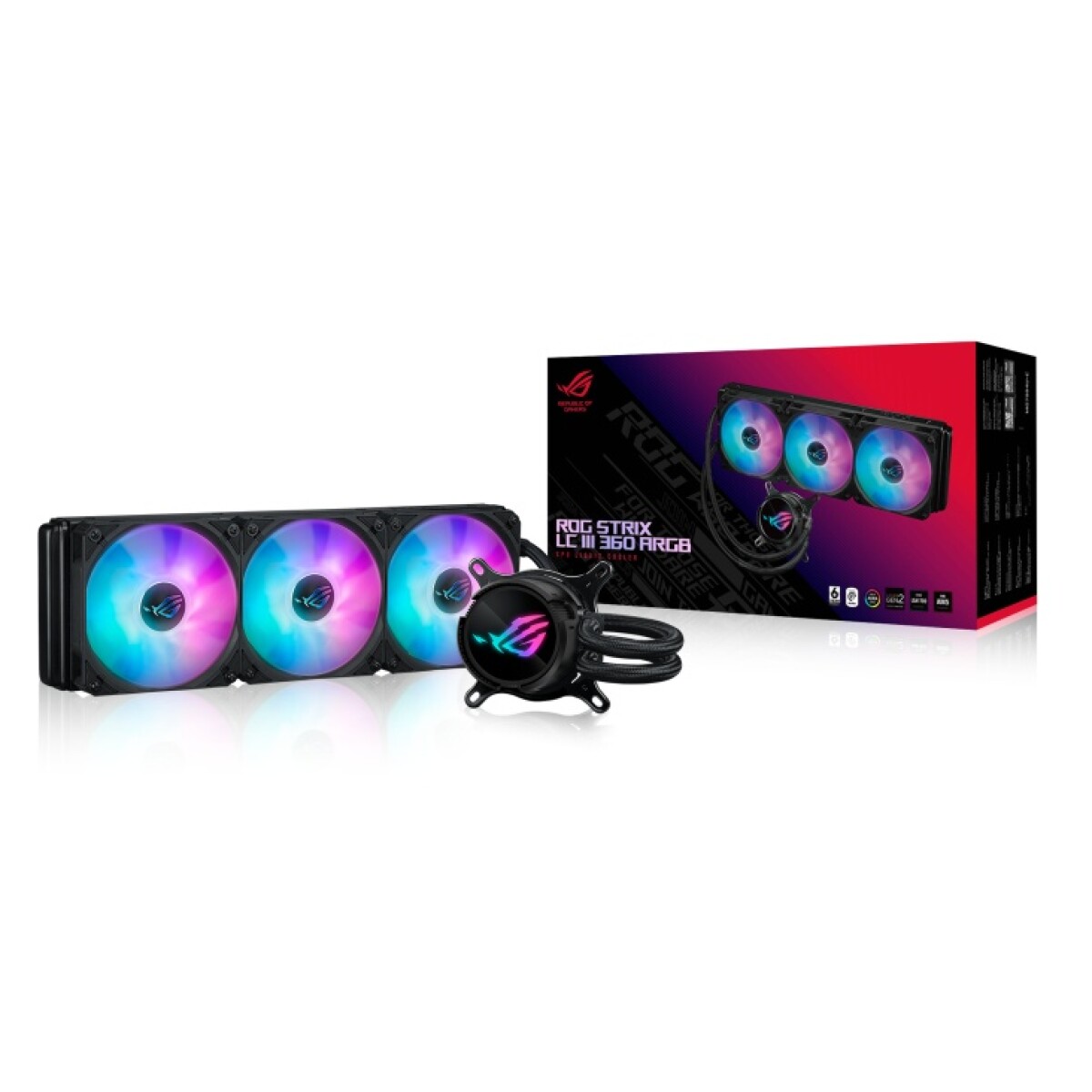 Cooler Liquido Asus Rog Strix Lc Iii 360 Argb Negro 