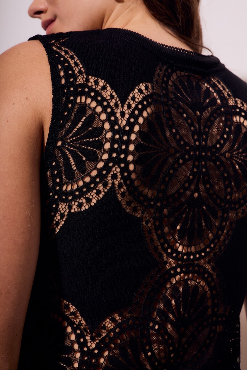 Blusa Encaje Negro