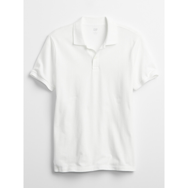 V-STRETCH PIQUE POLO - SOLID WHITE V2 GLOBAL
