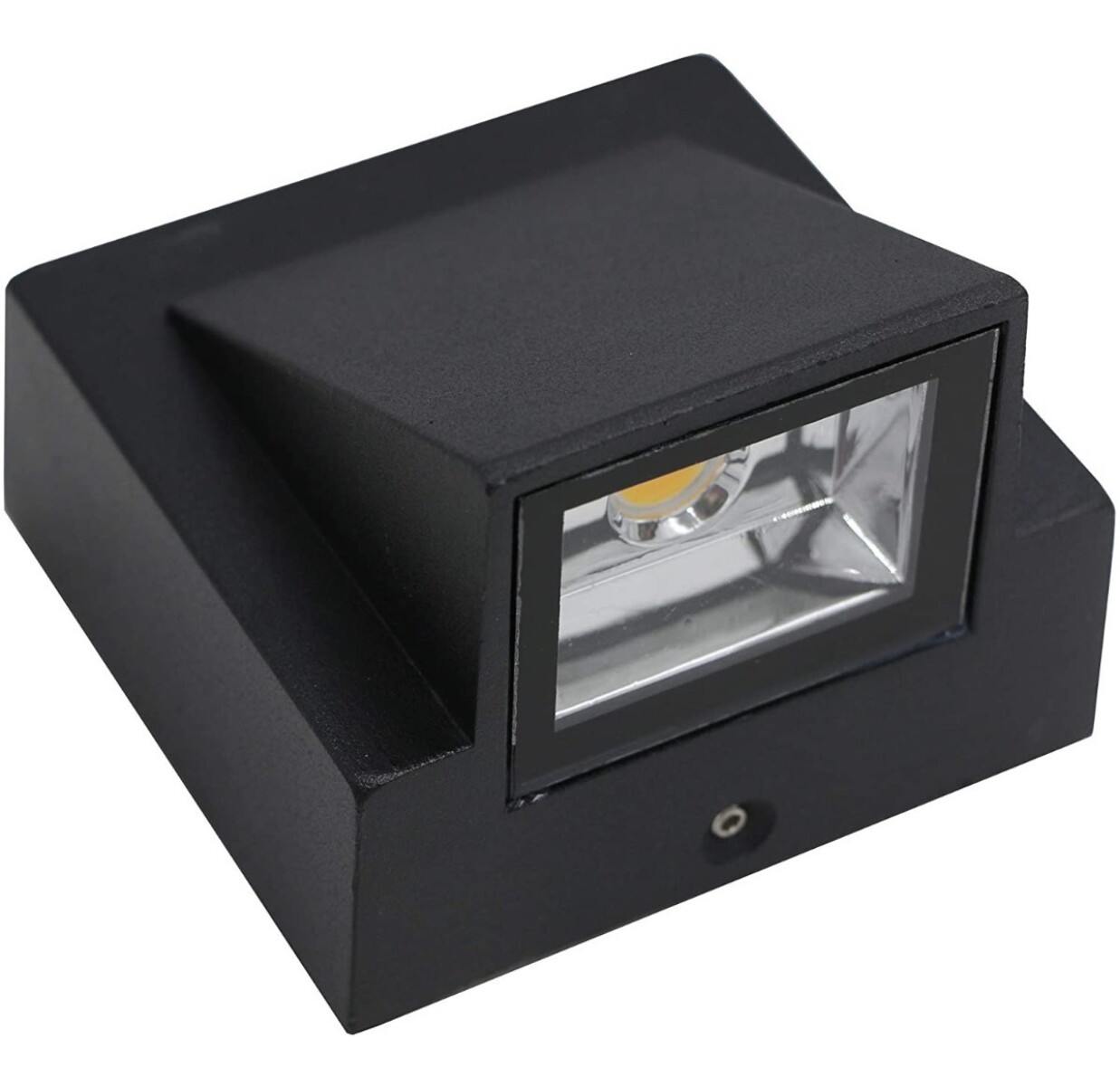 Aplique Exterior Jardin Con Led Integrado 3w Luz Metal - Negro 