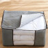 Set Caja Organizadora X6 Ropa Guarda Mantas Frazadas Variante Color Gris