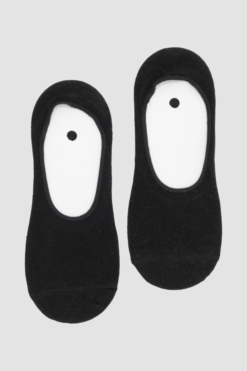 Medias invisibles algodón lisos Negro
