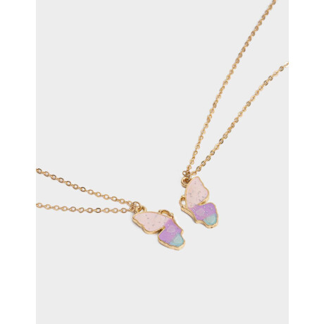Set De Collares Para Compartir De Mariposas Dorado