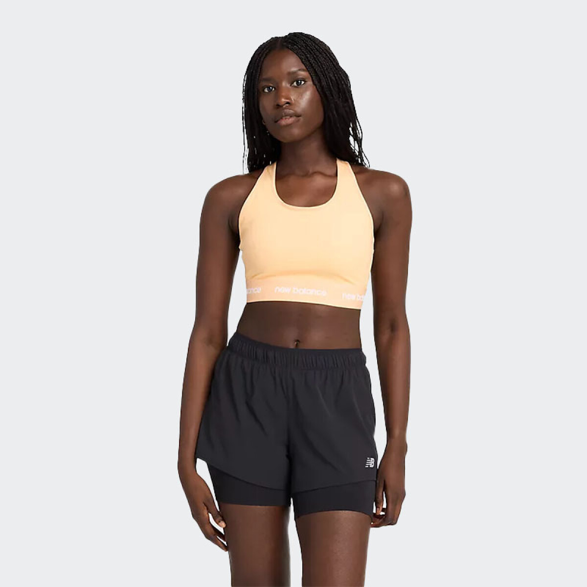 Bra New Balance Sleek Medium Support - Naranja 