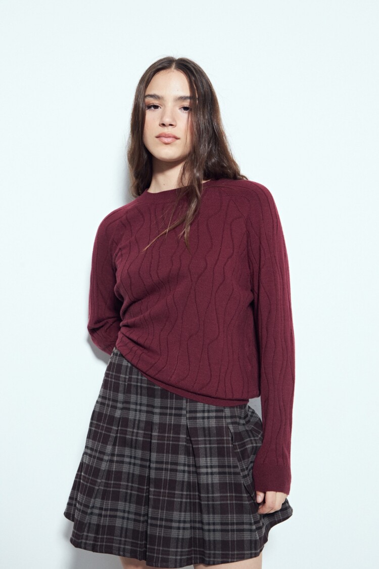 SWEATER MILA Bordó Merlot