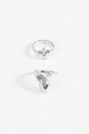 Set de anillos bold estrella plateado