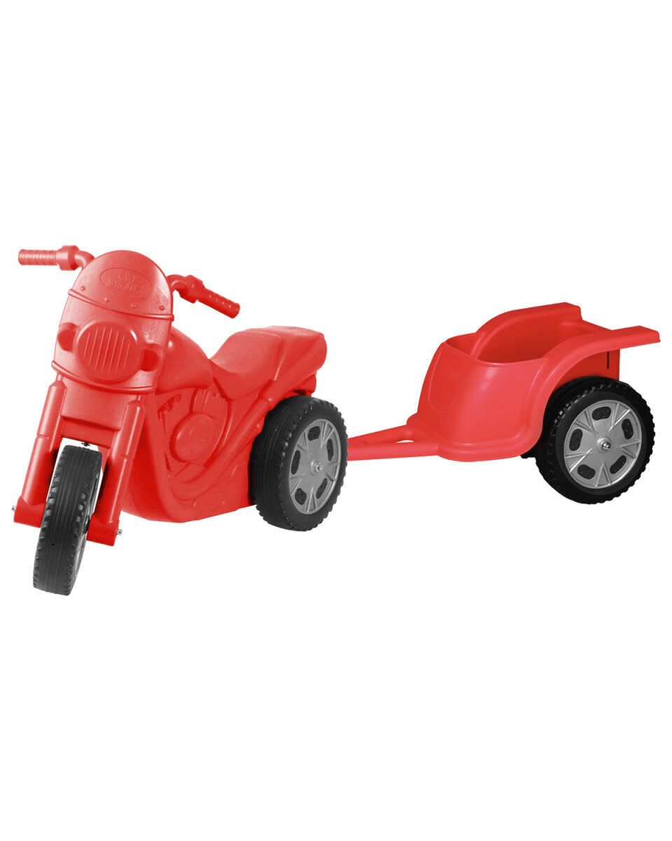 Triciclo moto buggy infantil Big Jim con trailer - Rojo 