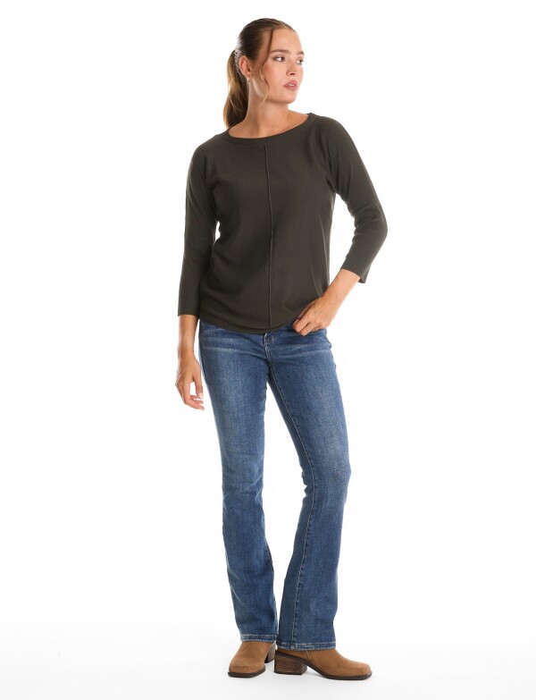 Buzo Espalda Botones VERDE OSCURO