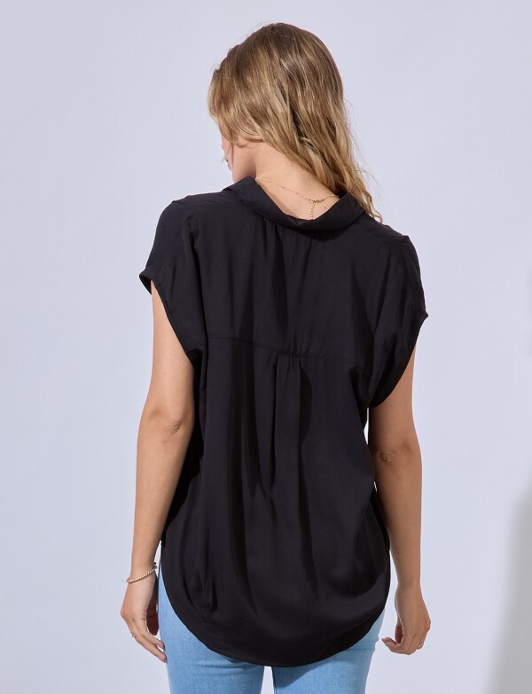 Blusa Escote V NEGRO