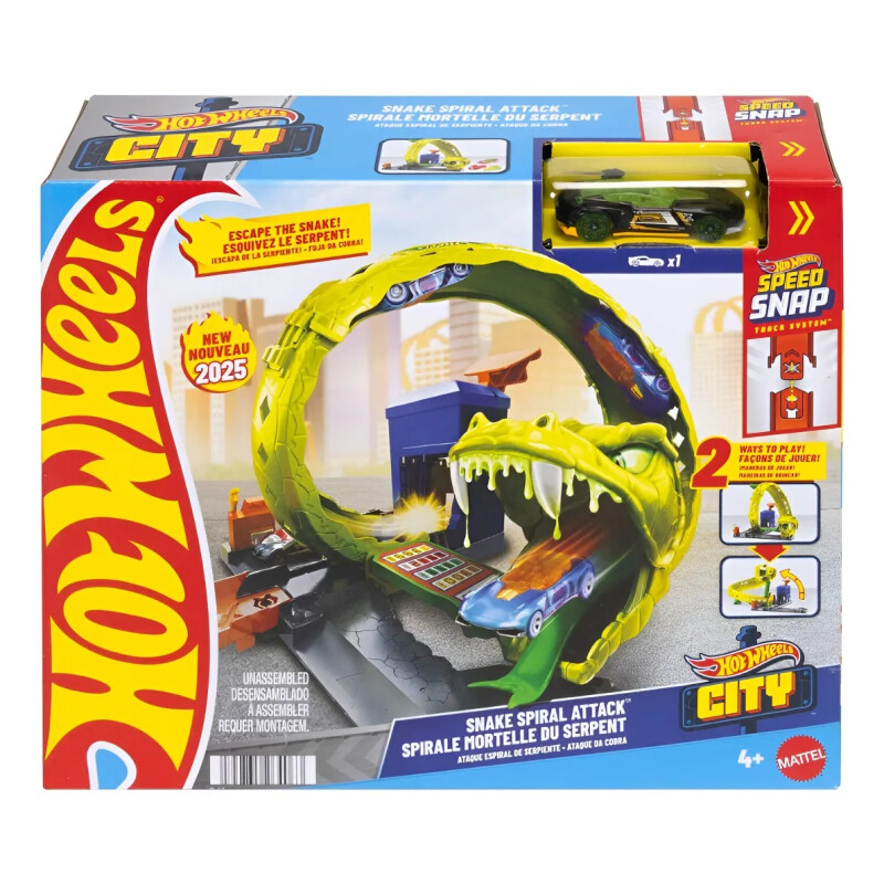 Pista Hot Wheels City 2025 Ataque Espiral De Serpiente Cobra Pista Hot Wheels City 2025 Ataque Espiral De Serpiente Cobra