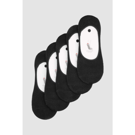 Pack de 5 medias invisibles lisas Negro